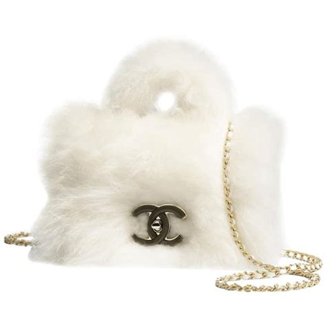 chanel white fur bag|fur Chanel bags for women.